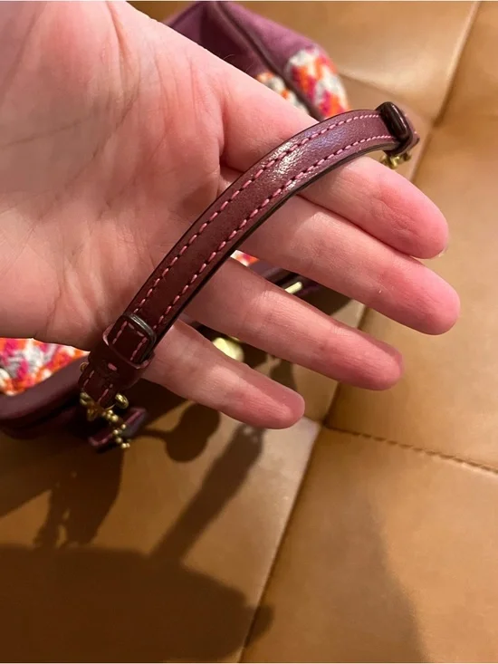 COACH Vintage Houndstooth Tweed & Suede Mini Kisslock Bag - Picture 4 of 11